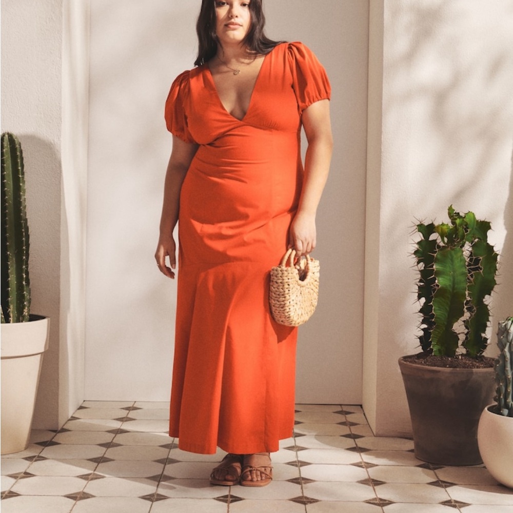 Abercrombie Burnt Red Fall Dress
